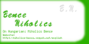 bence miholics business card